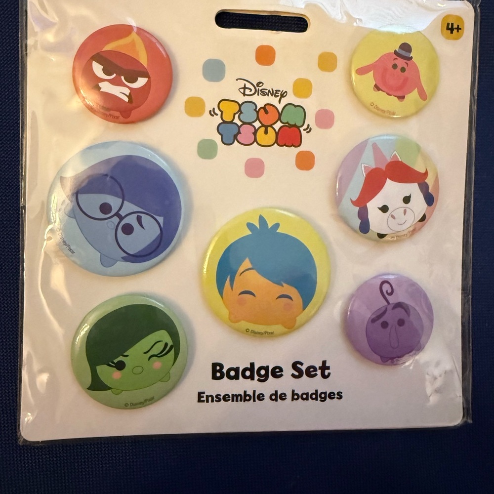 Disney Tsum Tsum Character Badge Set - Inside Out!